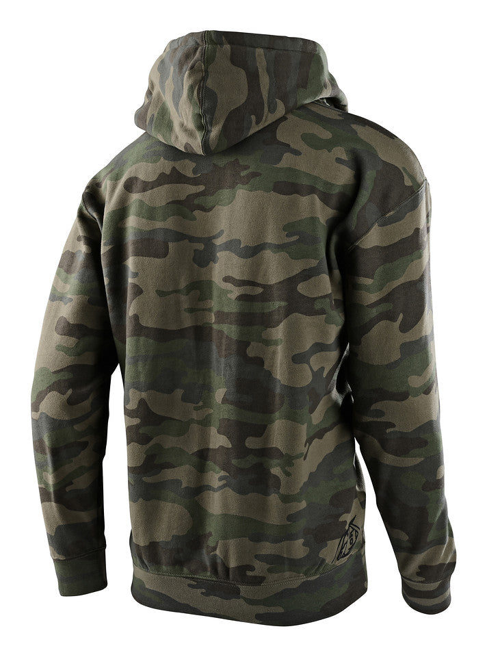 Sudadera Hoodie con Cremallera Troy Lee Designs Speed Logo Camo Green